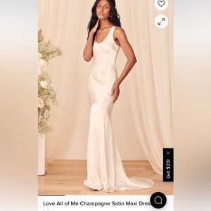 Love all of my champagne maxi dress